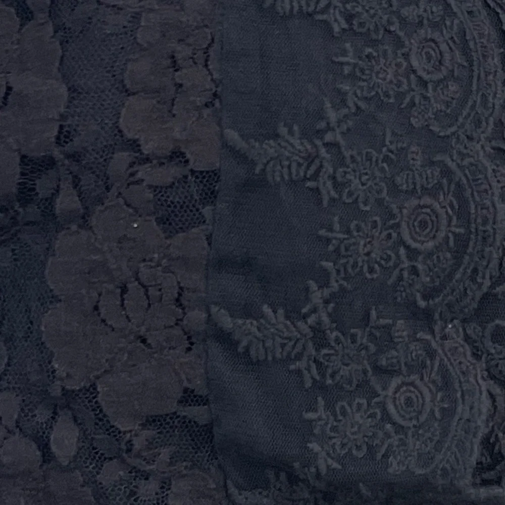 Boho babydoll Y2K milkmaid black lace tunic mini dress - Picture 5 of 5